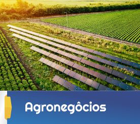agro agronegócios com painéis de energia solar